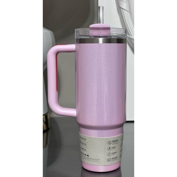 Stanley Quencher H2.0 FlowState 30oz Tumbler, ROSE PETAL SHIMMER - Picture 2 of 4